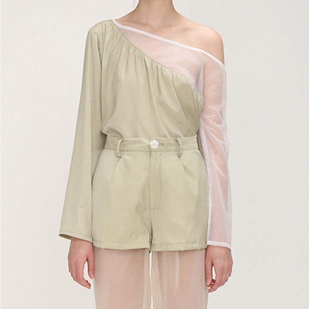 Handmade sheer silky blouse
